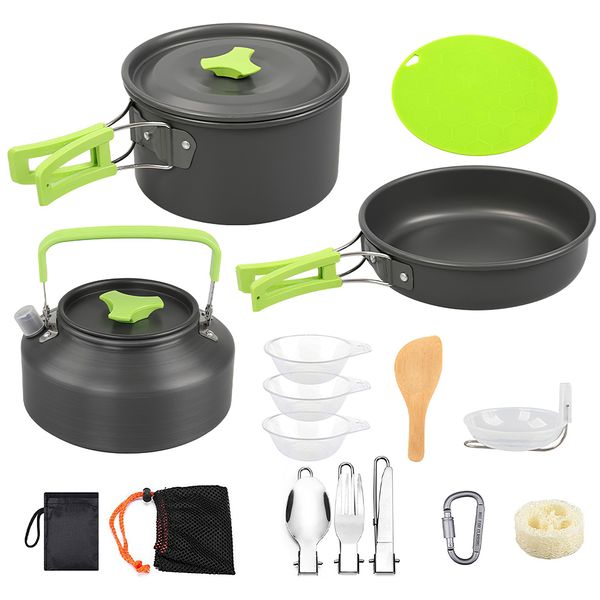Camping Cooking Ware Set - 16Pcs Camping Cooking Ware Set Camping