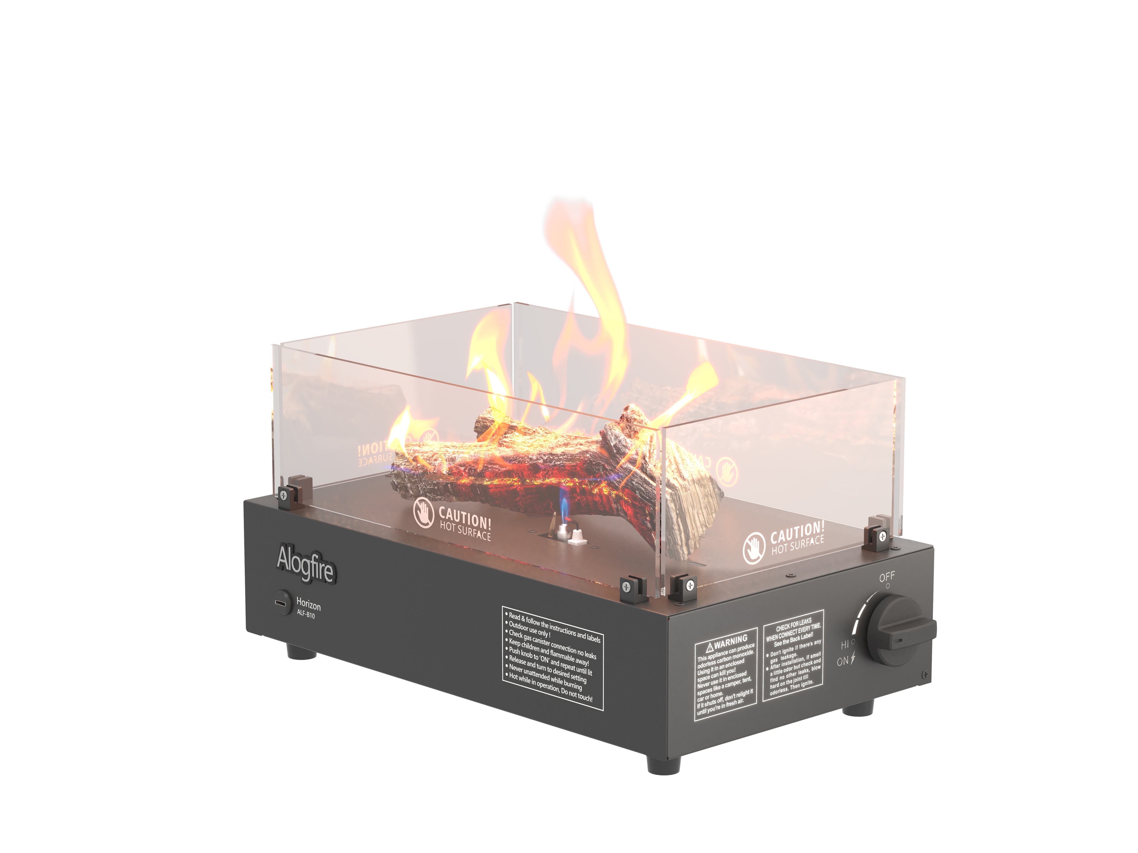 Camping Cooking Heater - Alogfire Real Flame Smokeless Camping Fire