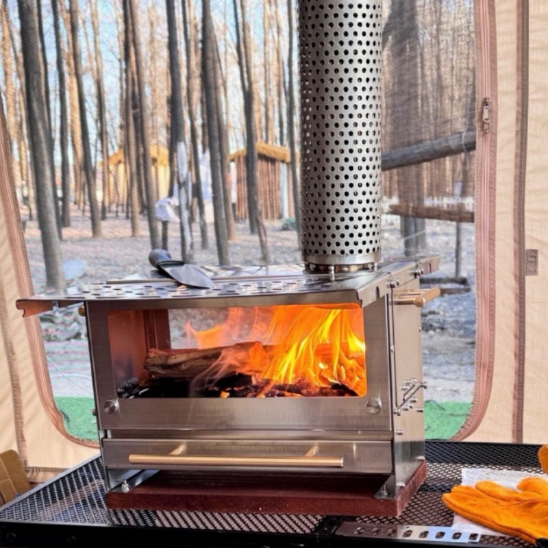 Camping Cooking Heater - Camping FireWood Stove Brazier Portable Stainless