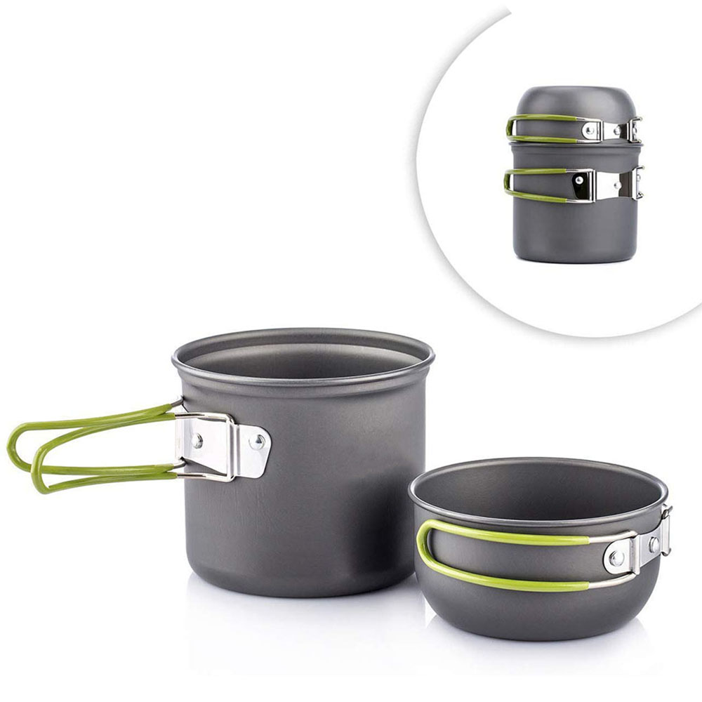 Camping Cooking Ware Set - Ultralight Camping Pots Cookware Set Portable