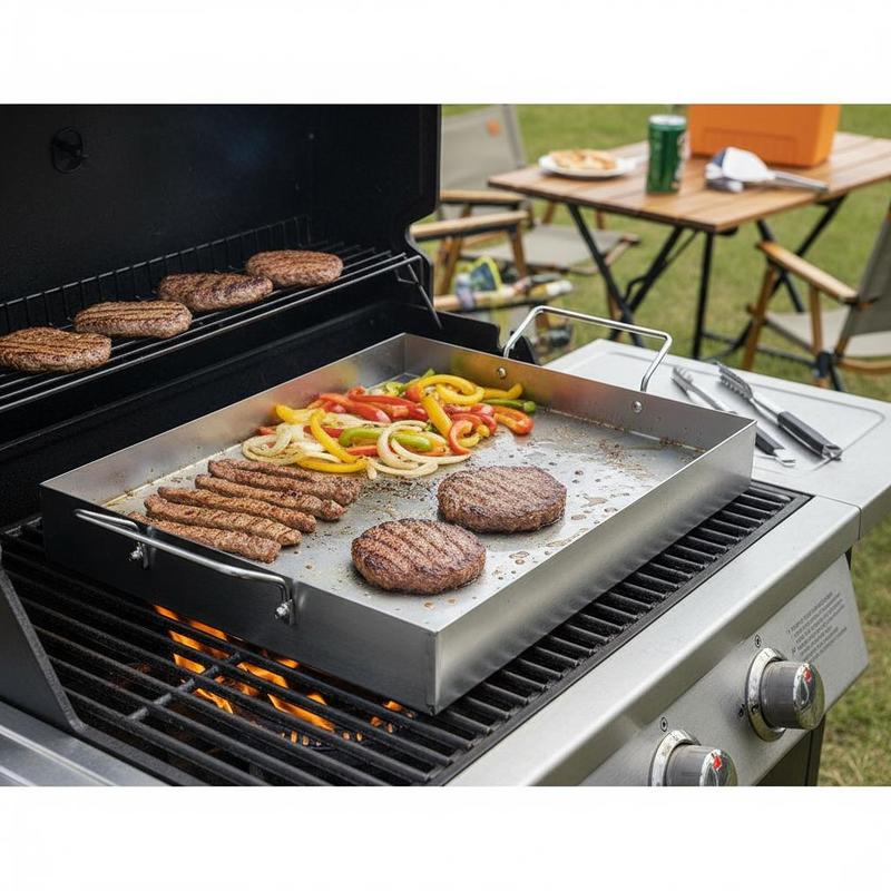 Camping Cooking With Gas - Free Shipping-Rectangular Flat Top Plate 17x13