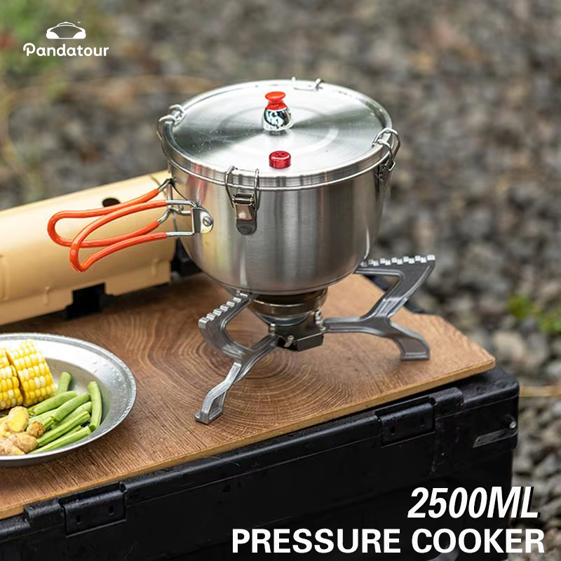 Camping Cooking Pot Stainless Steel - Pandatou Portable High Altitude Non-stick 304