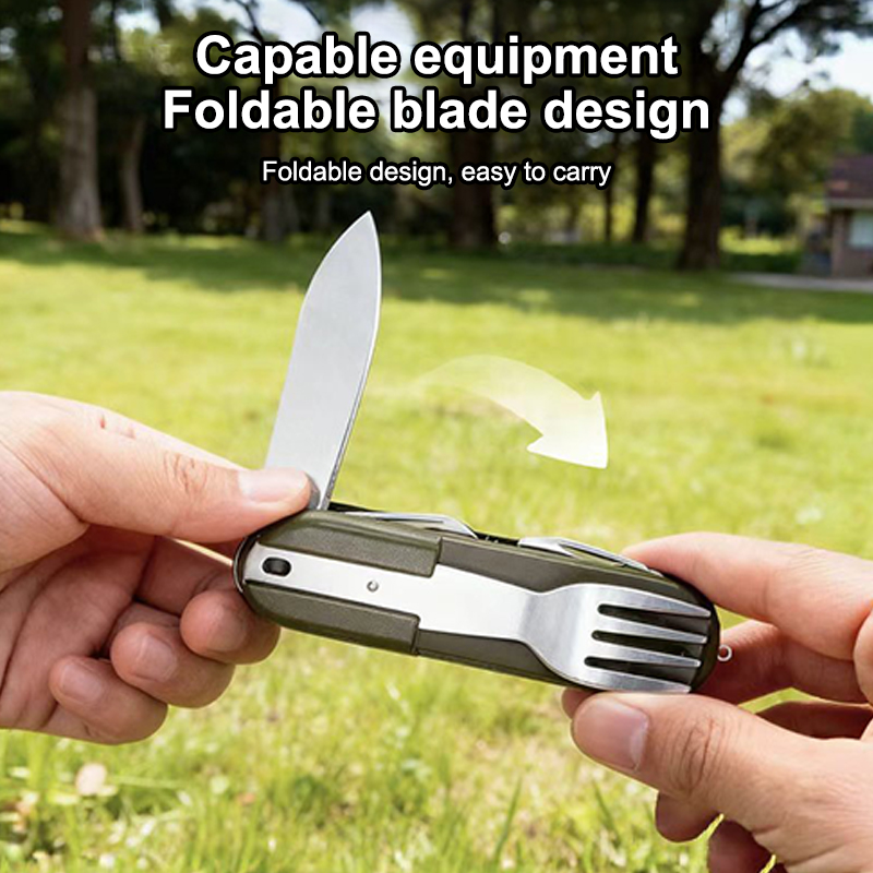 Camping Cooking Knife Set - New Stainless Steel 7 In 1