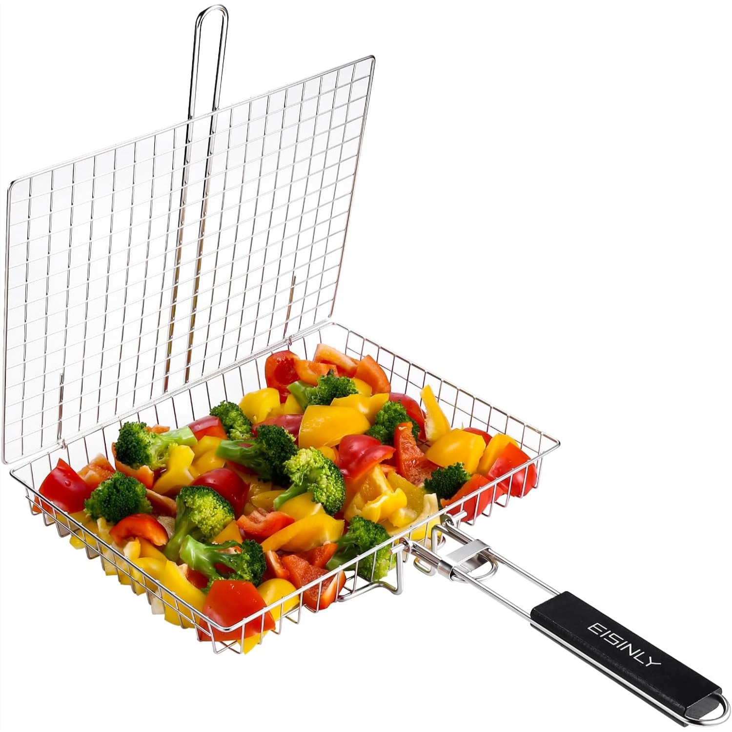 Camping Cooking Vegetables - Stainless Steel Grill Basket With Removable