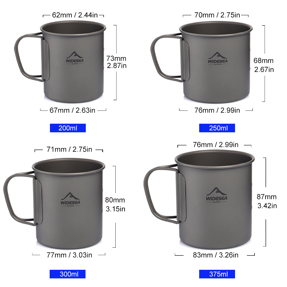 Widesea Camping Mug Titanium C - Camping Cooking And Dining Set ulasan dan harga