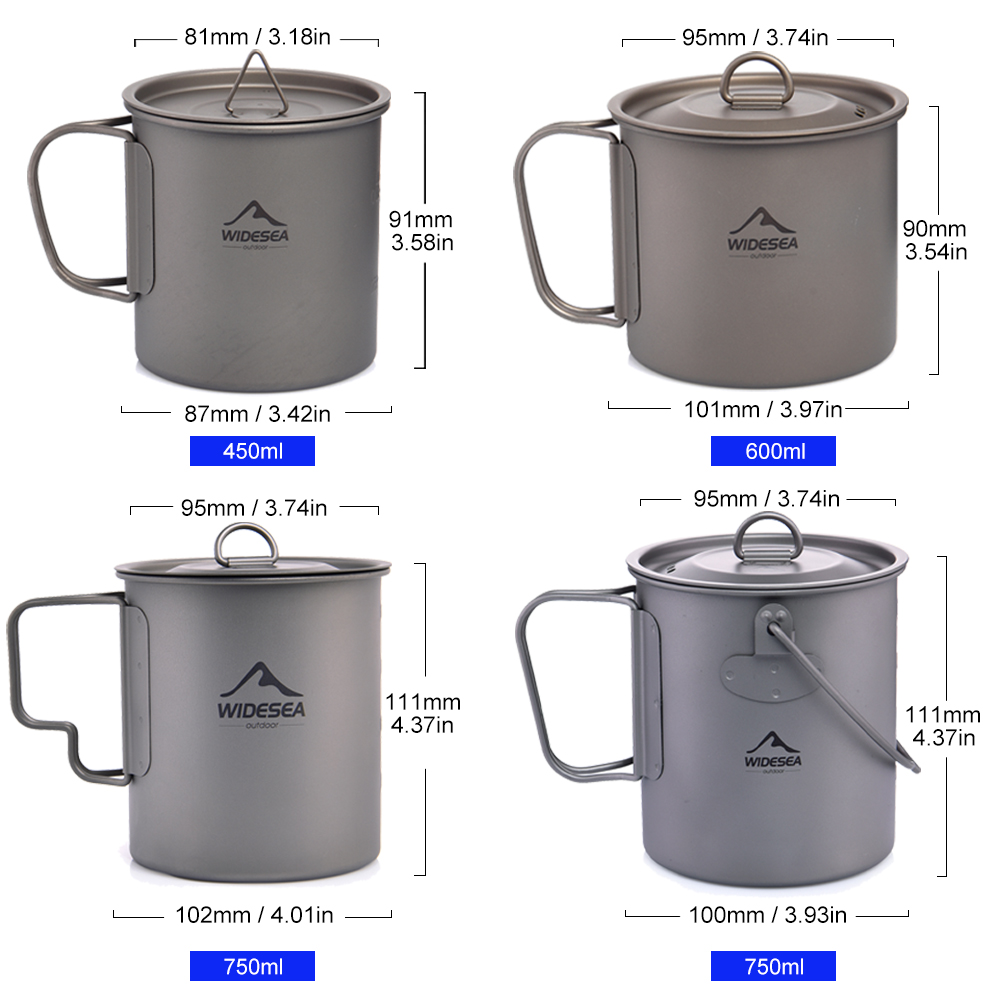 Widesea Camping Mug Titanium C - Camping Cooking And Dining Set ulasan dan harga