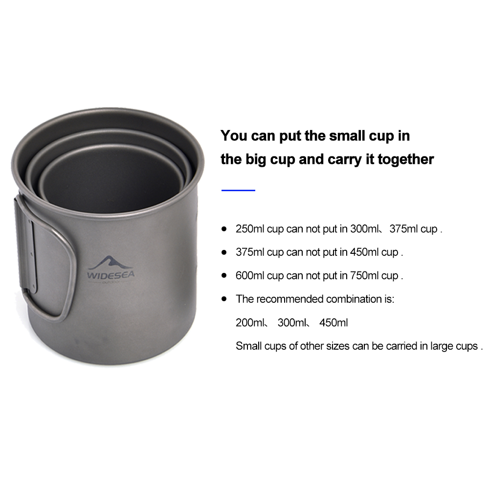 Widesea Camping Mug Titanium C - Camping Cooking And Dining Set ulasan dan harga