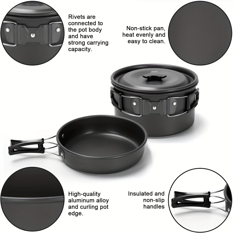 17pcs Camping Cookware Set, Po - Camping Cooking Knife Set ulasan dan harga