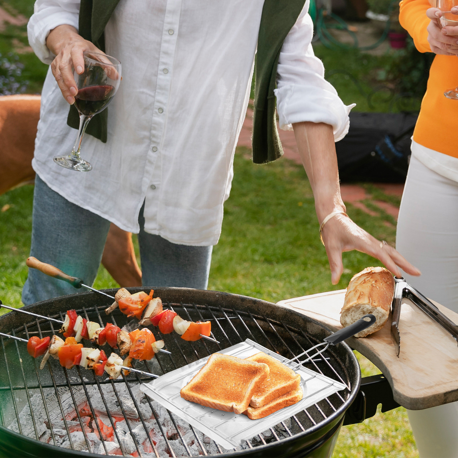 Perforated Grill Rack for Camp - Camping Cooking Vegetables ulasan dan harga