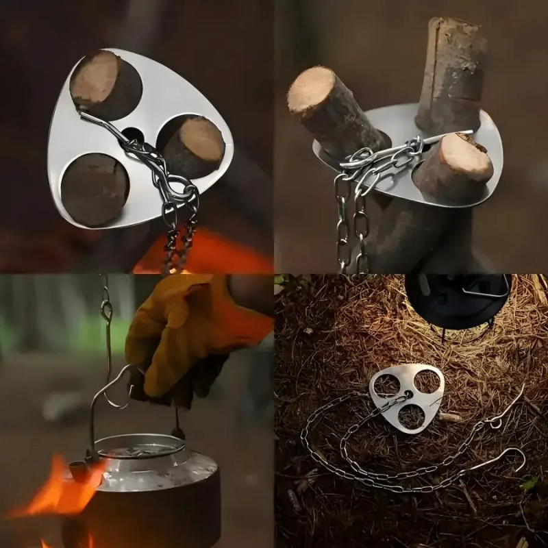 Camping Tripod Hanging Pot Bra - Camping Hanging Cooking Pot ulasan dan harga