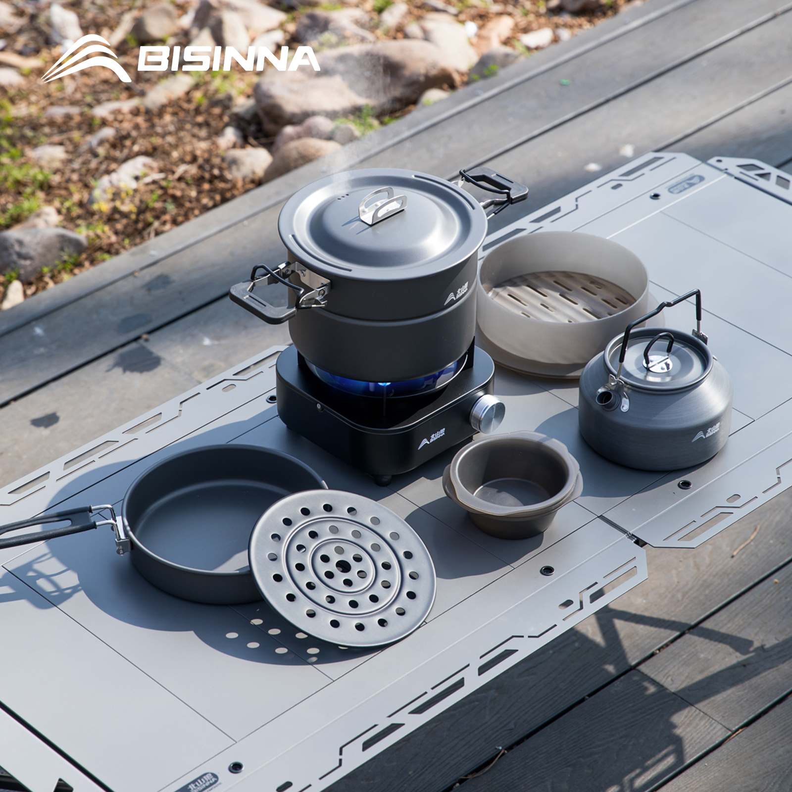 BISINNA Micro Pressure Camping - Camping Cooking And Dining Set ulasan dan harga