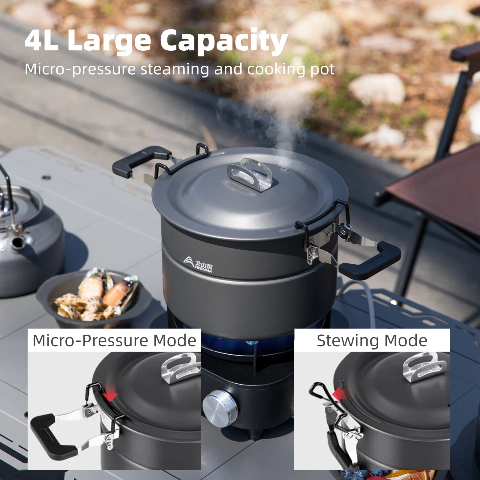 BISINNA Micro Pressure Camping - Camping Cooking And Dining Set ulasan dan harga