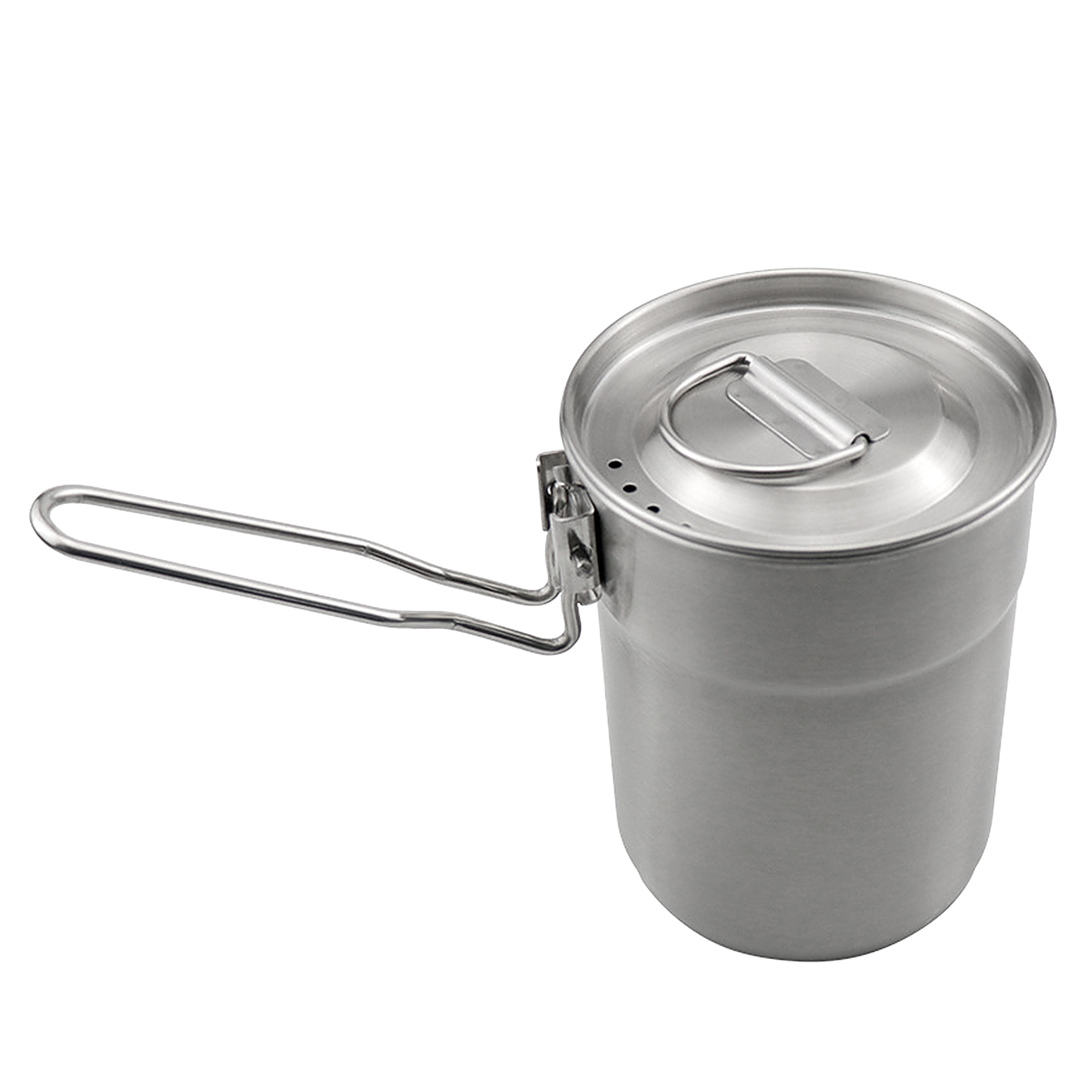 1L Coffee Cup with Folding Han - Camping Cooking Pot Stainless Steel ulasan dan harga