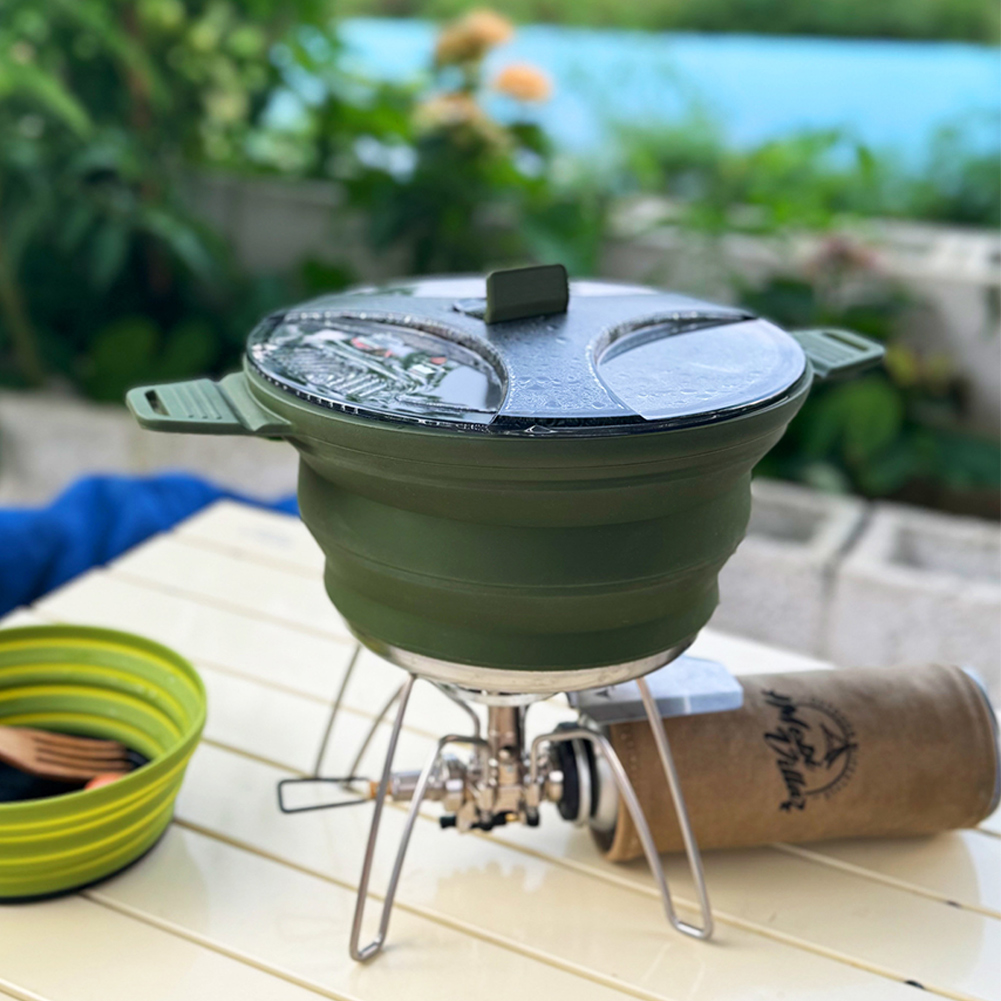 Outdoor Camping Folding Pot, S - Camping Cooking Pot Stainless Steel ulasan dan harga