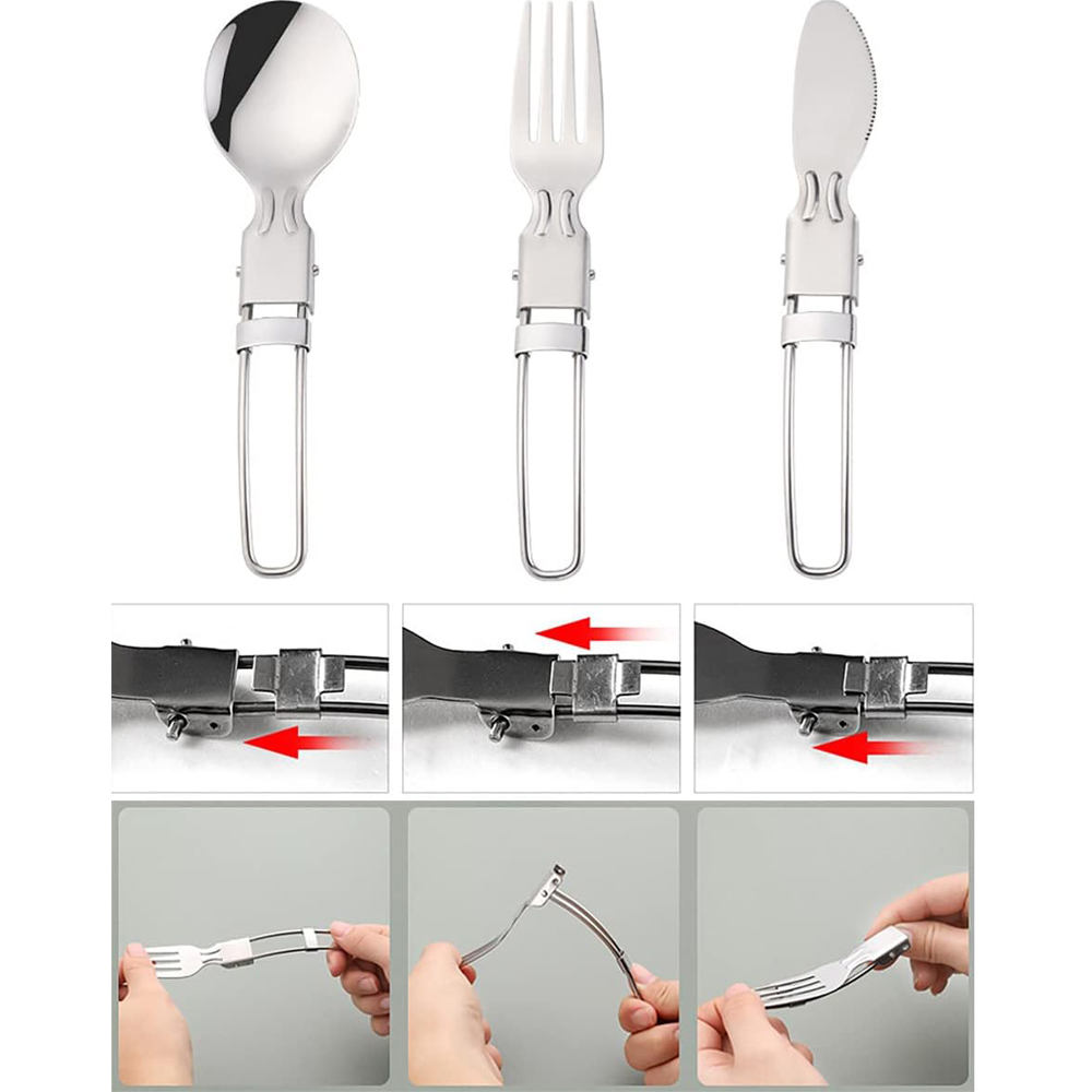 Camping Flatware Sets Stainles - Camping Cooking Knife Set ulasan dan harga
