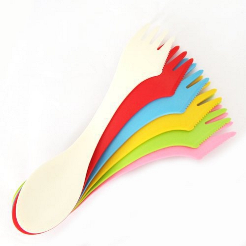 6PCS 3-in-1 Camp Utensils Set  - Camping Cooking Cutlery Set ulasan dan harga