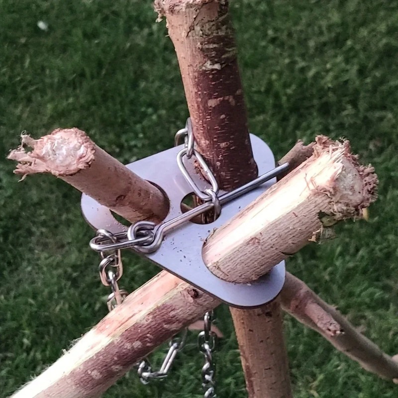 Outdoor BBQ Tripod Portable De - Camping Hanging Cooking Pot ulasan dan harga