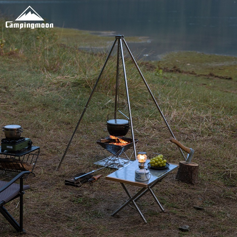CAMPINGMOON Outdoor MT-130 cam - Camping Hanging Cooking Pot ulasan dan harga