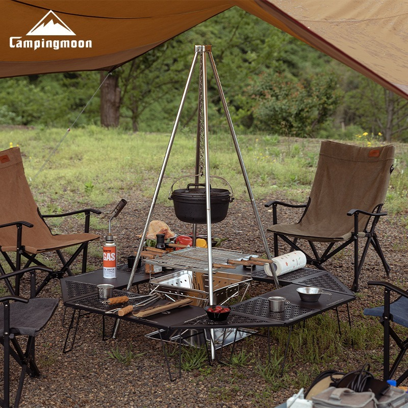 CAMPINGMOON Outdoor MT-130 cam - Camping Hanging Cooking Pot ulasan dan harga