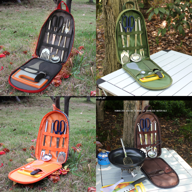 7pcs Camping Kitchen Utensil S - Camping Cooking Cutlery Set ulasan dan harga