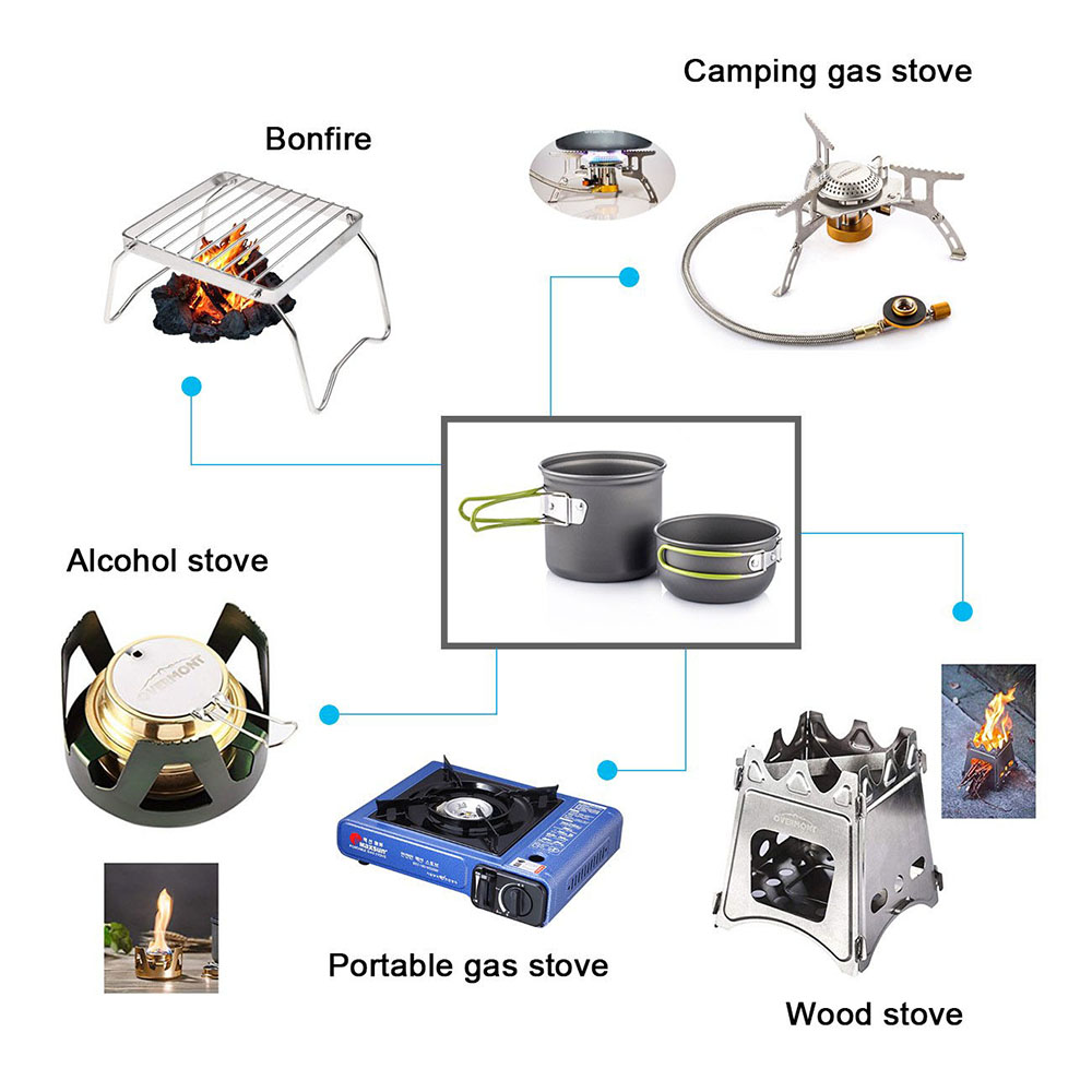 Ultralight Camping Pots Cookwa - Camping Cooking Ware Set ulasan dan harga