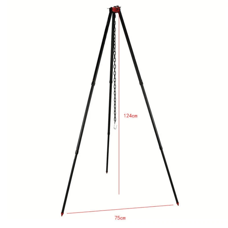 Outdoor Large Bonfire Tripod P - Camping Hanging Cooking Pot ulasan dan harga