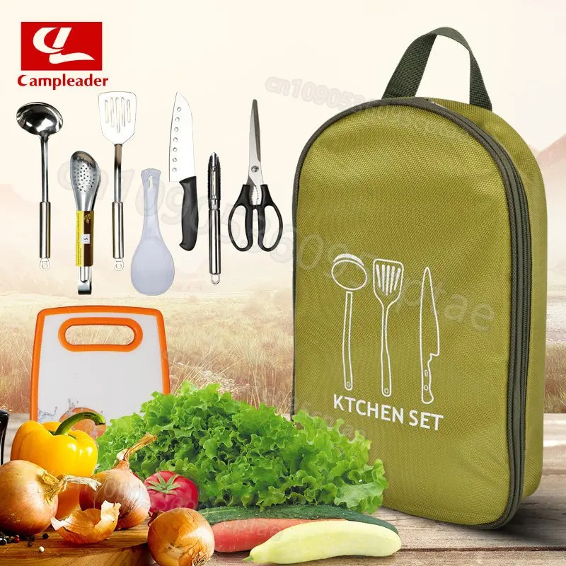 Outdoor Cutlery Portable Set C - Camping Cooking Knife Set ulasan dan harga
