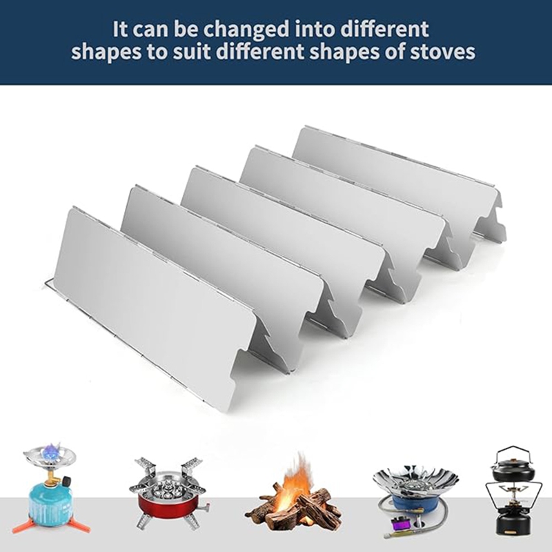 10 Plates Gas Stove Wind Shiel - Camping Cooking Windshield ulasan dan harga