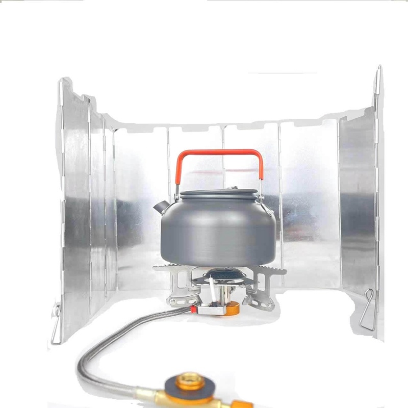 10 Plates Gas Stove Wind Shiel - Camping Cooking Windshield ulasan dan harga