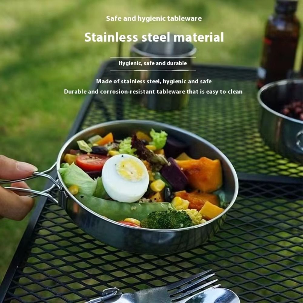 5Pcs 304 Stainless Steel Campi - Camping Cooking Pot Stainless Steel ulasan dan harga