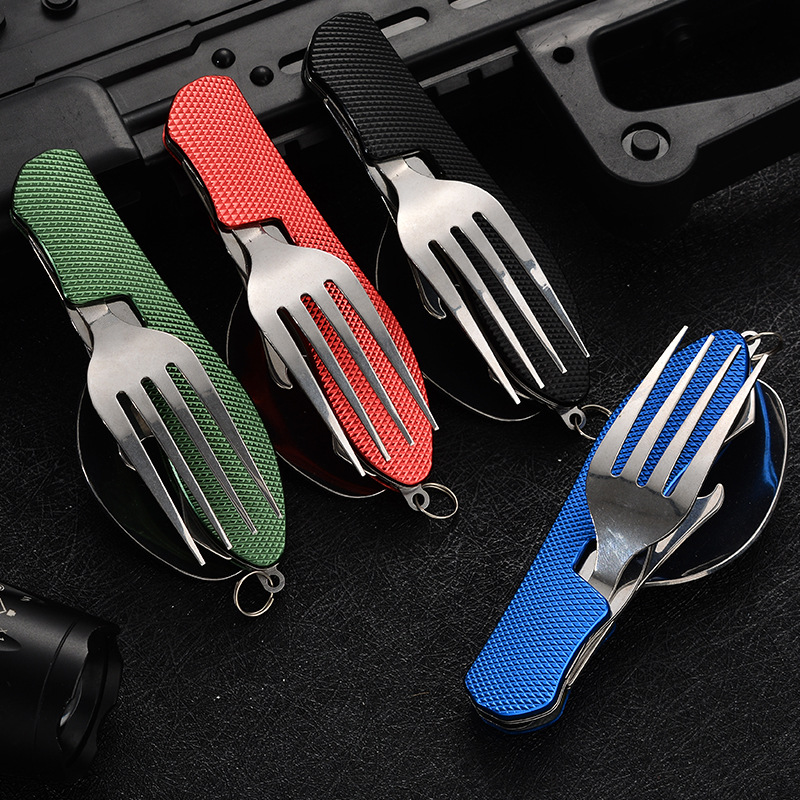 4 in1 Foldable Camping Utensil - Camping Cooking Knife Set ulasan dan harga