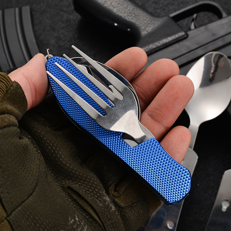 4 in1 Foldable Camping Utensil - Camping Cooking Knife Set ulasan dan harga