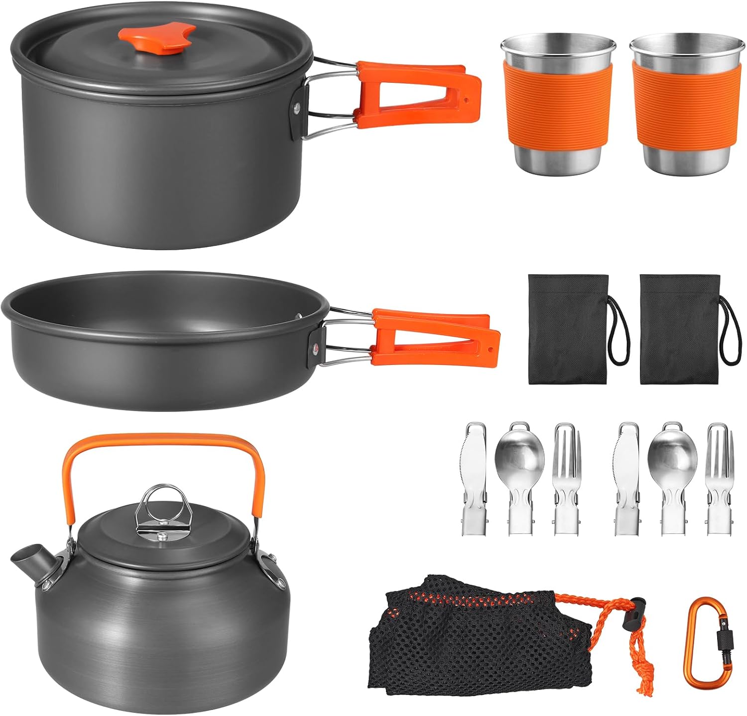Non-Stick Camping Cookware Set - Camping Cooking Cutlery Set ulasan dan harga