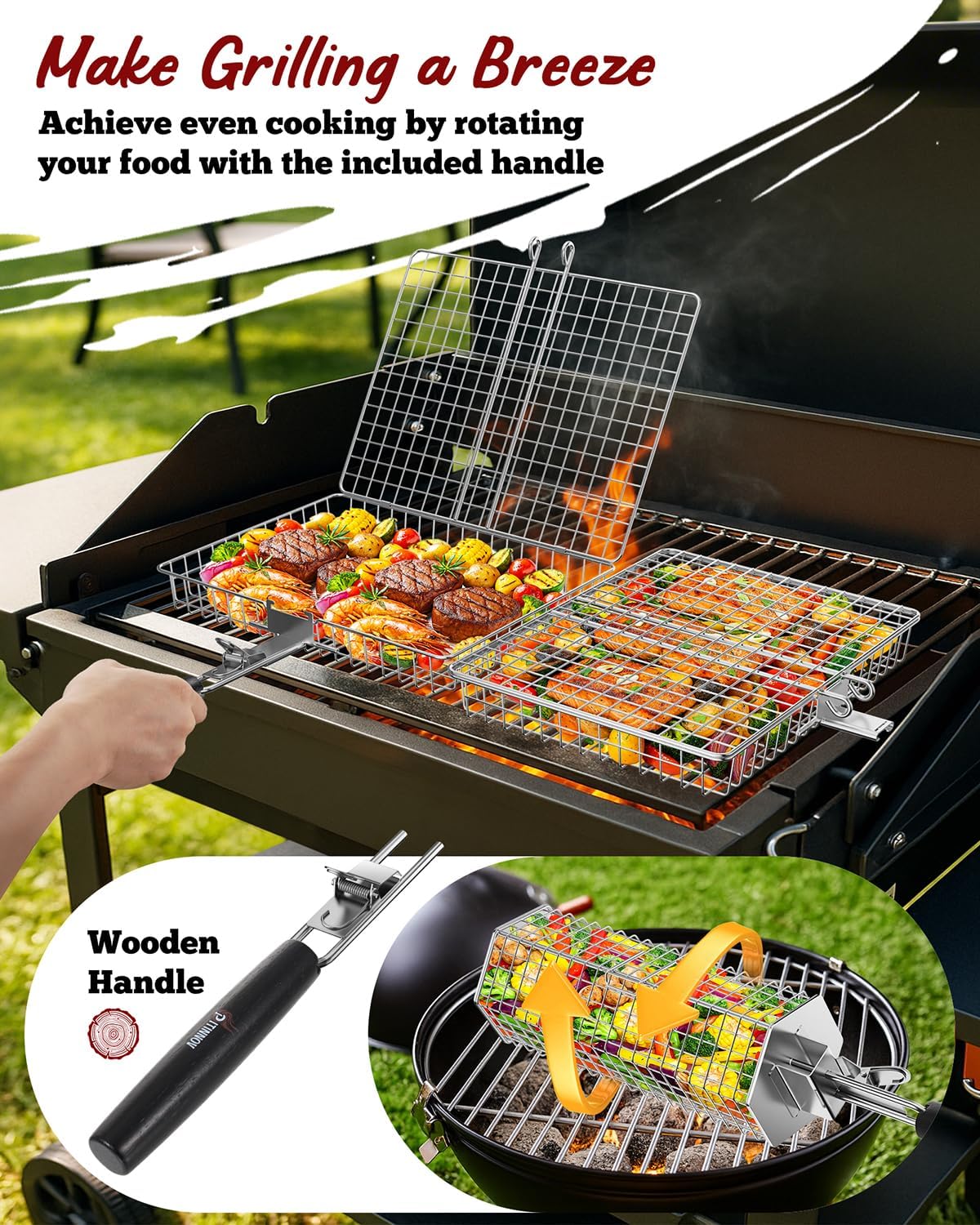 Grill Baskets For Outdoor Gril - Camping Cooking Vegetables ulasan dan harga