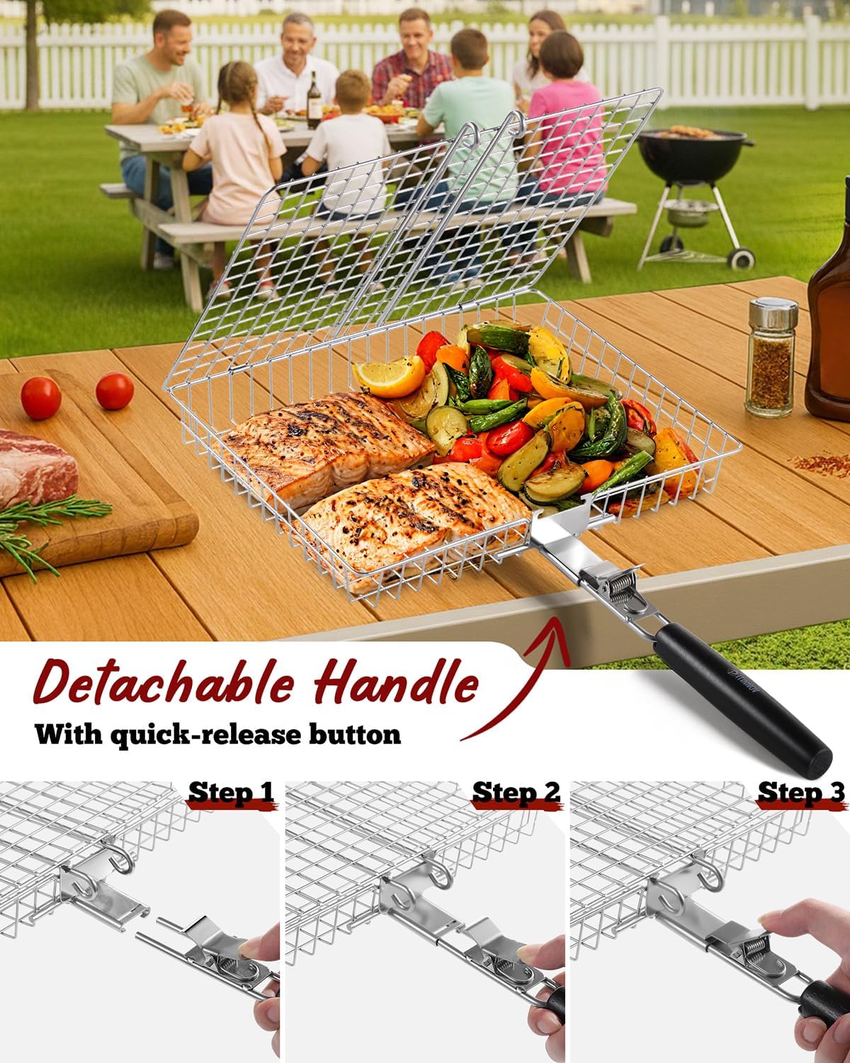 Grill Baskets For Outdoor Gril - Camping Cooking Vegetables ulasan dan harga
