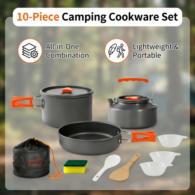 Camping Cookware Set Outdoor P - Camping Cooking And Dining Set ulasan dan harga
