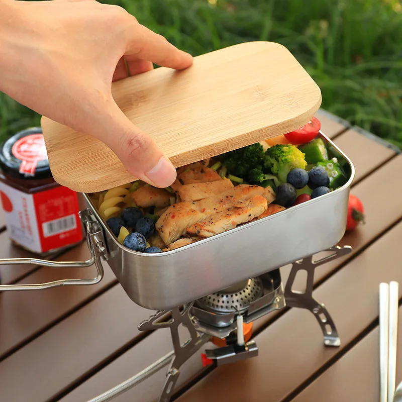 304 Stainless Steel Lunch Box  - Camp Cutting Board ulasan dan harga