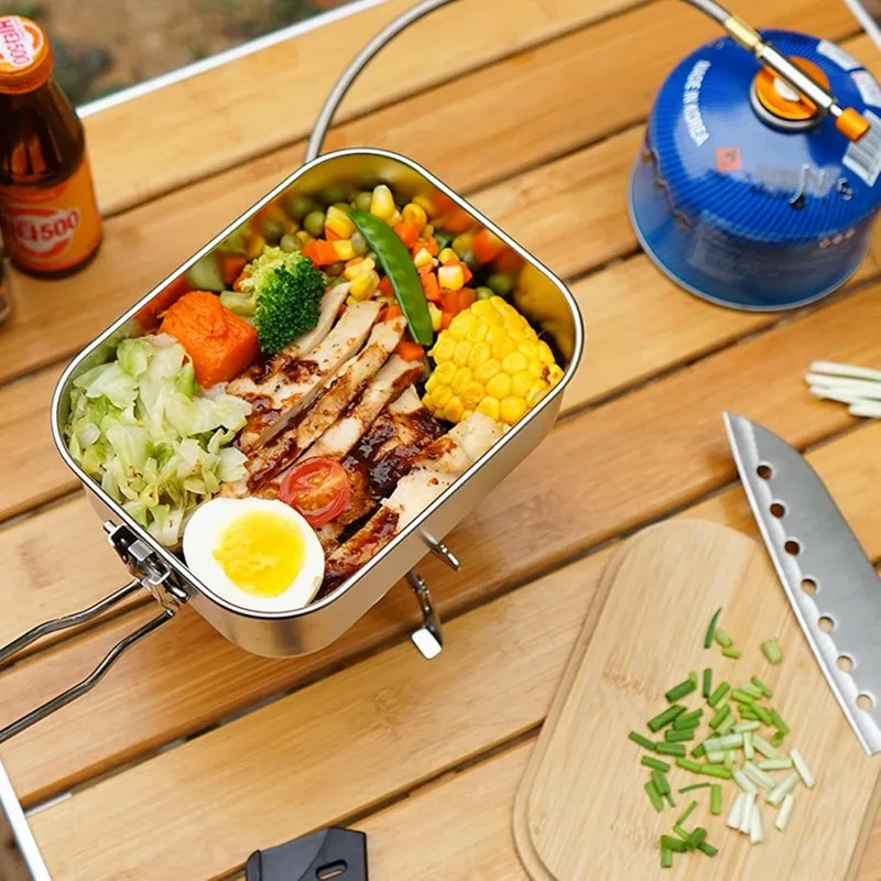 304 Stainless Steel Lunch Box  - Camp Cutting Board ulasan dan harga
