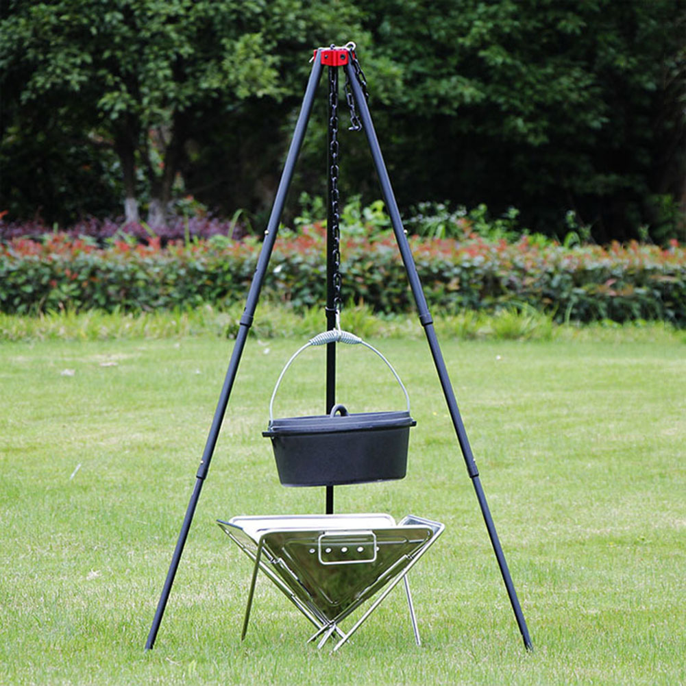 Camping Tripod Camping Cooking - Camping Hanging Cooking Pot ulasan dan harga