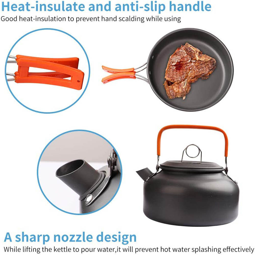 1pcs/1set Camping Cookware Kit - Camping Cooking Ware Set ulasan dan harga