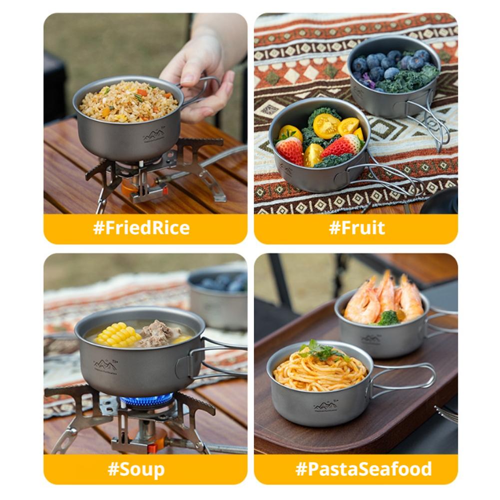 Titanium Foldable Camping Pot  - Camping Cooking Pot Stainless Steel ulasan dan harga