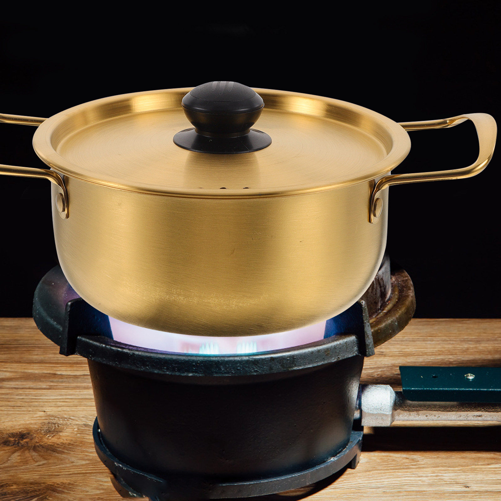 Stainless Steel Ramen Pot with - Camping Cooking Pot Stainless Steel ulasan dan harga