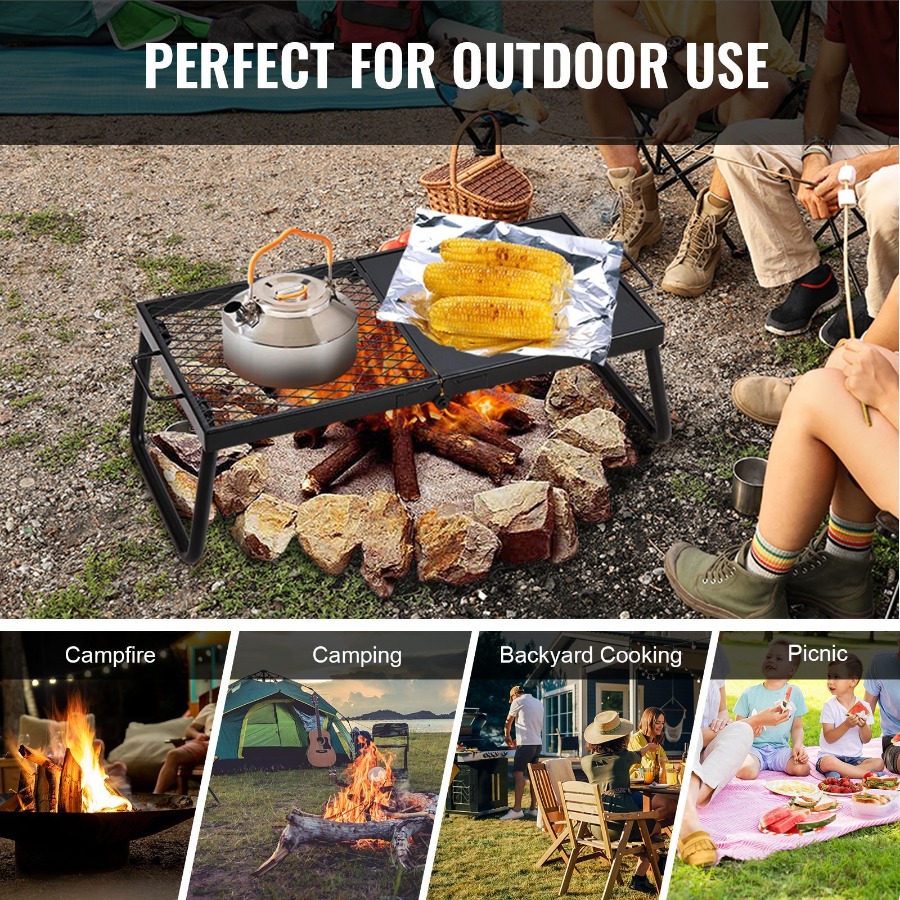 Folding Campfire Grill Heavy D - Camping Cooking Over Fire ulasan dan harga
