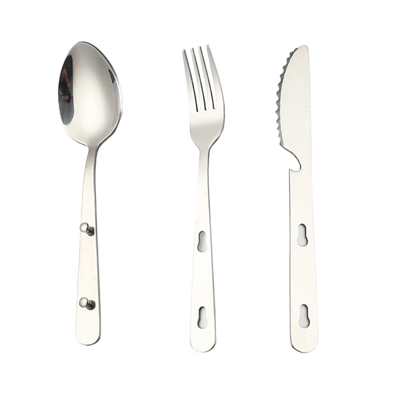 3pcs/set Portable Stainless St - Camping Cooking Knife Set ulasan dan harga