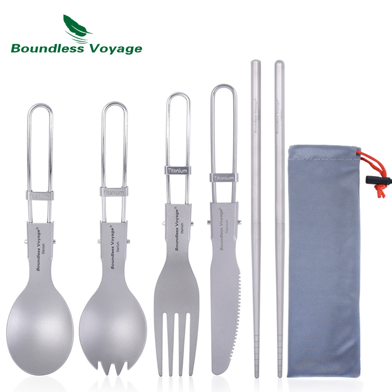 Boundless Voyage Titanium Camp - Camping Cooking Knife Set ulasan dan harga