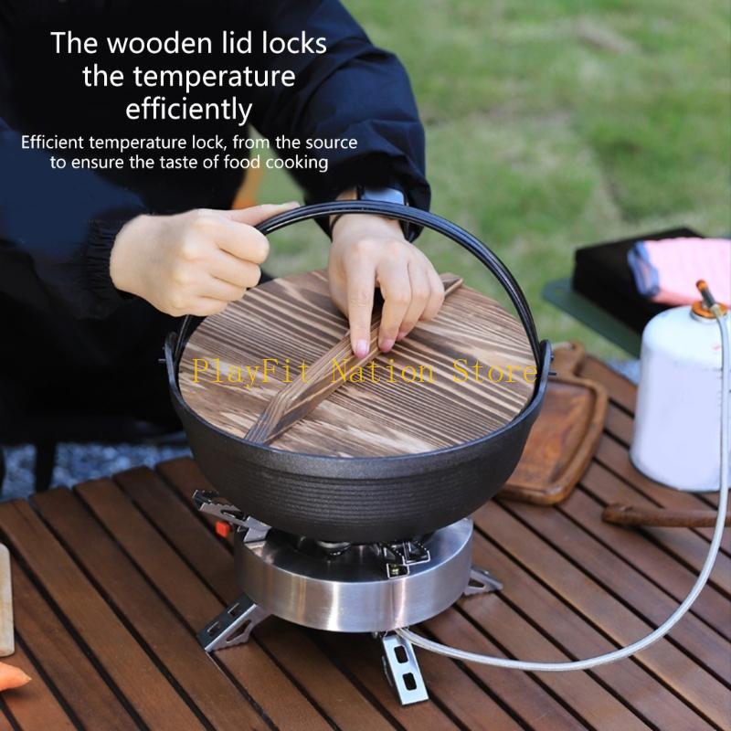 242F Cast Iron Dutch Pots With - Camping Hanging Cooking Pot ulasan dan harga