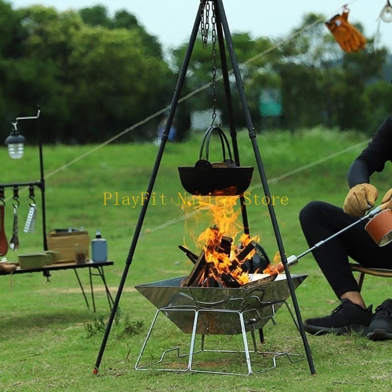 242F Cast Iron Dutch Pots With - Camping Hanging Cooking Pot ulasan dan harga