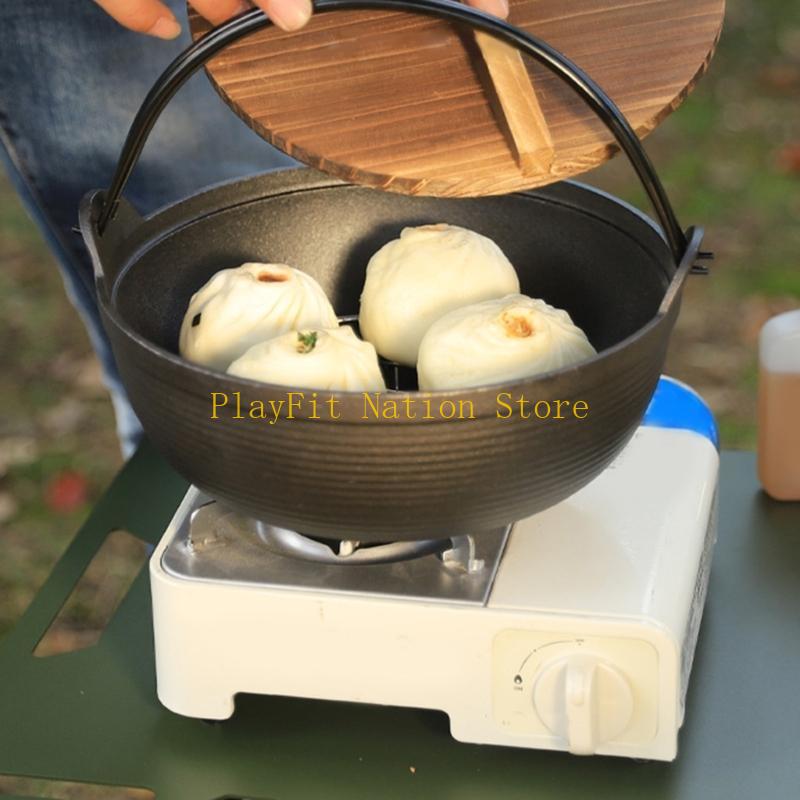 242F Cast Iron Dutch Pots With - Camping Hanging Cooking Pot ulasan dan harga