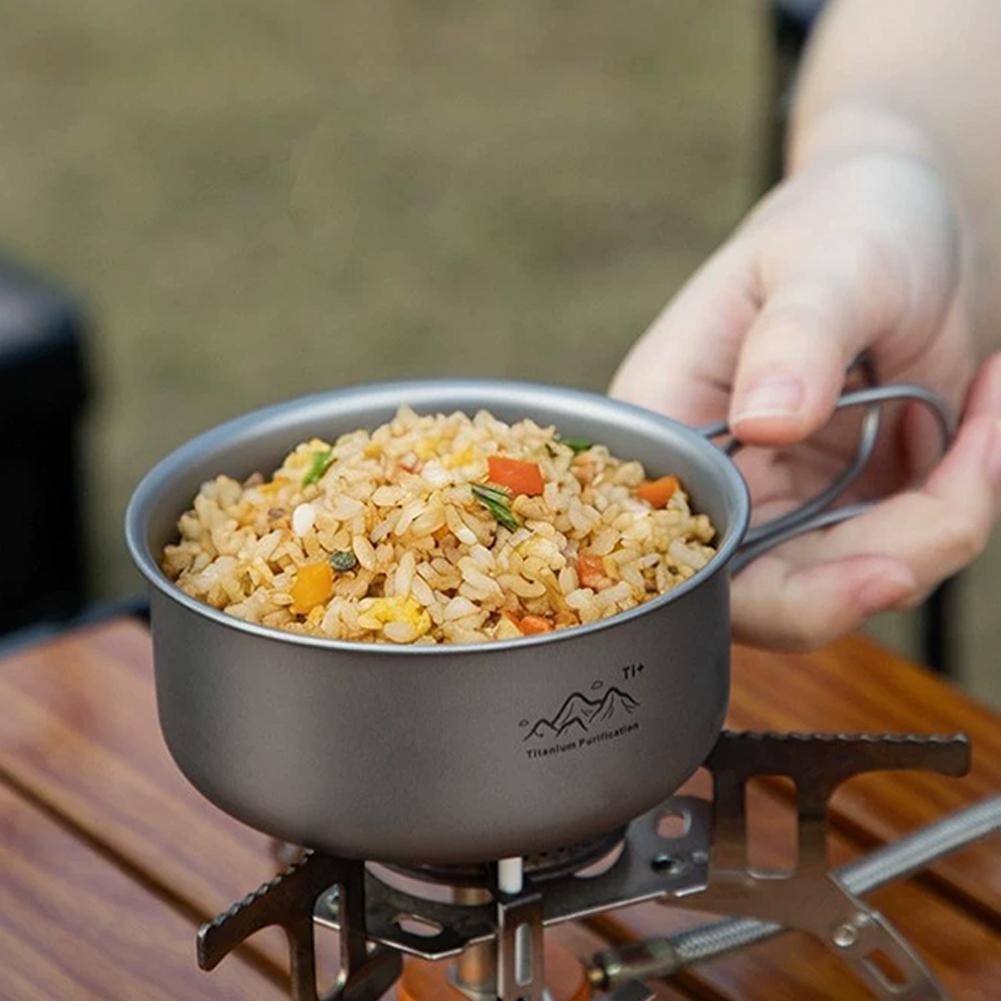 Titanium Hanging Pot Lightweig - Camping Cooking Pot Stainless Steel ulasan dan harga