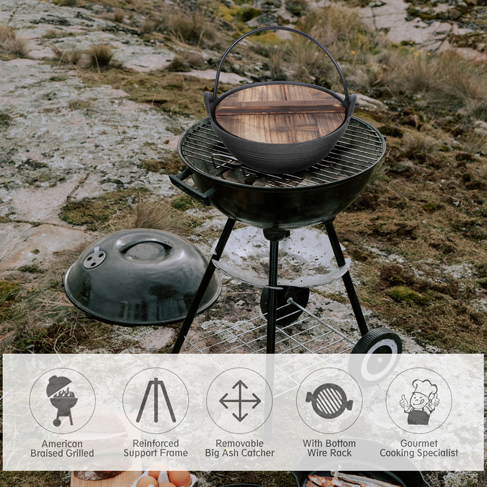 Japanese Style Cast Iron Stewi - Camping Hanging Cooking Pot ulasan dan harga
